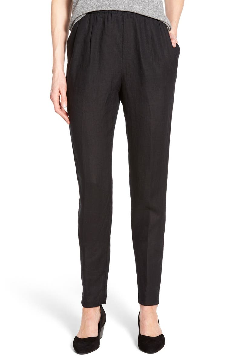 Eileen Fisher Organic Linen Slouchy Pants (Regular & Petite) | Nordstrom