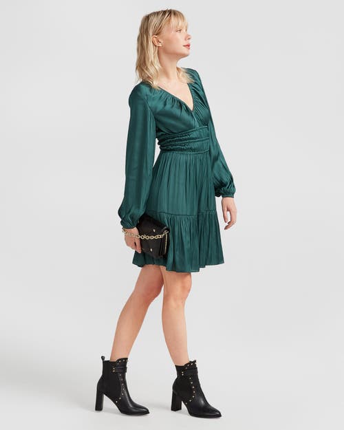 Shop Belle & Bloom Serendipity Long Sleeve Dress In Dark Green