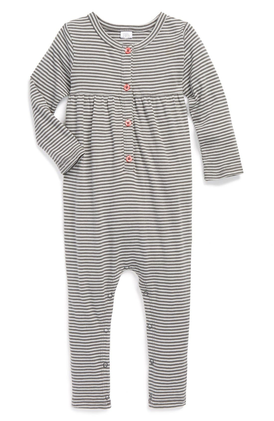Nordstrom Baby Stripe Cotton Romper (Baby Girls) Nordstrom