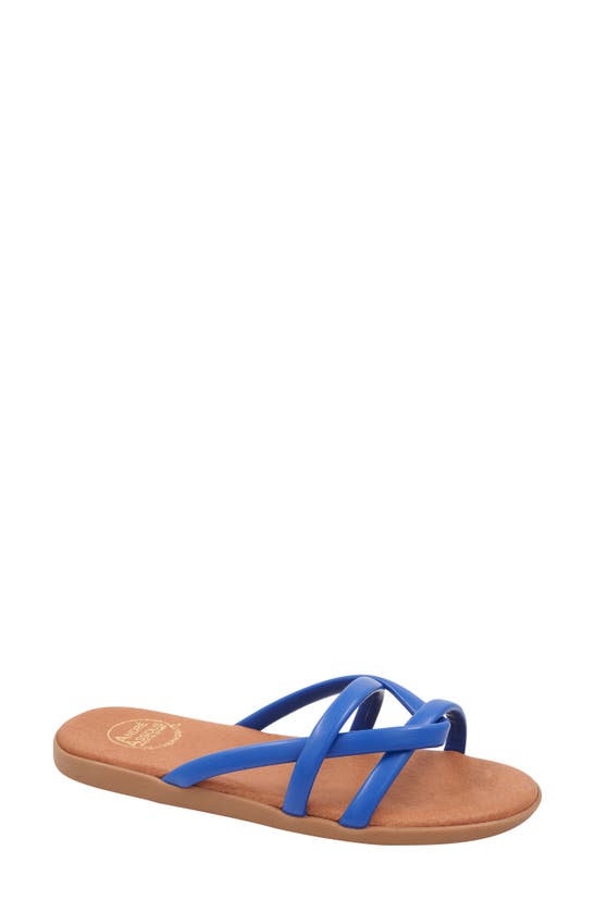 Shop Andre Assous Pheonix Featherweights™ Slide Sandal In French Blue