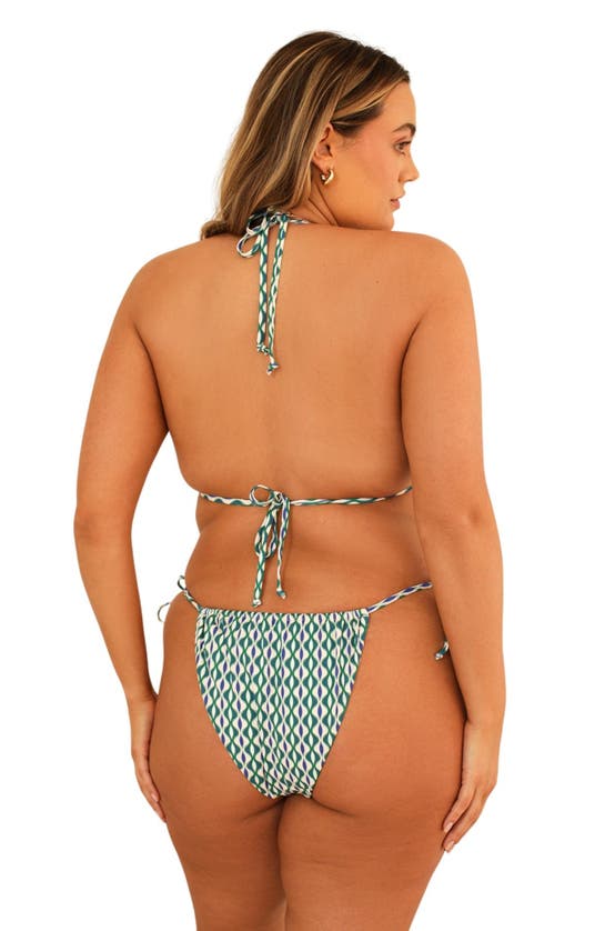 Dippin Daisys Presley Tie String Bikini Bottom In Blue Jean