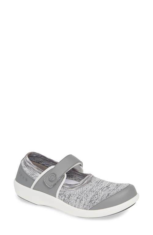 Qutie Mary Jane Flat in Soft Grey Leather