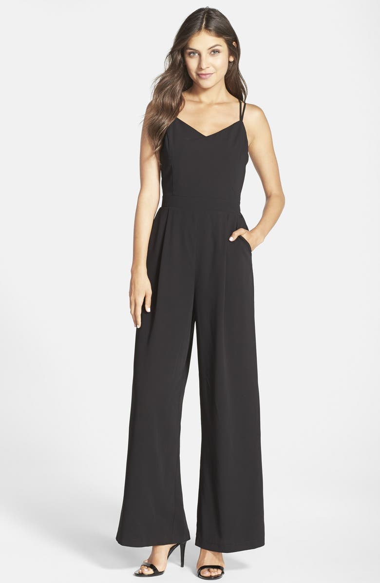 Adelyn Rae Strappy Wide Leg Jumpsuit | Nordstrom