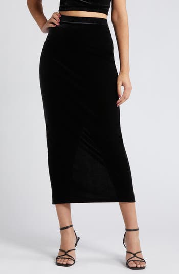 White velvet 2024 maxi skirt