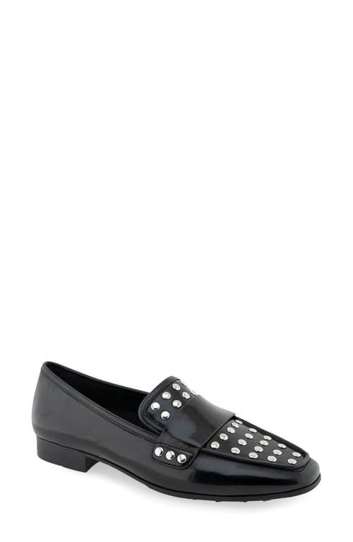 Shop Aerosoles Prince Stud Loafer In Black/silver