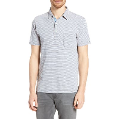 Faherty Stripe Polo, Pink