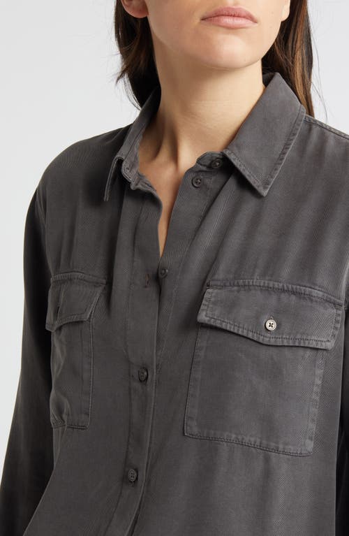 Shop Treasure & Bond Oversize Utility Shirt In Grey Pavement