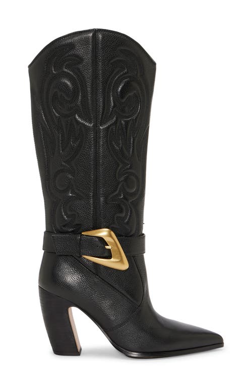 Shop Vince Camuto Biancaa Pointed Toe Western Boot In Black