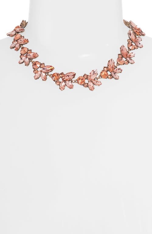 Knotty Crystal Statement Collar Necklace In Gold/topaz