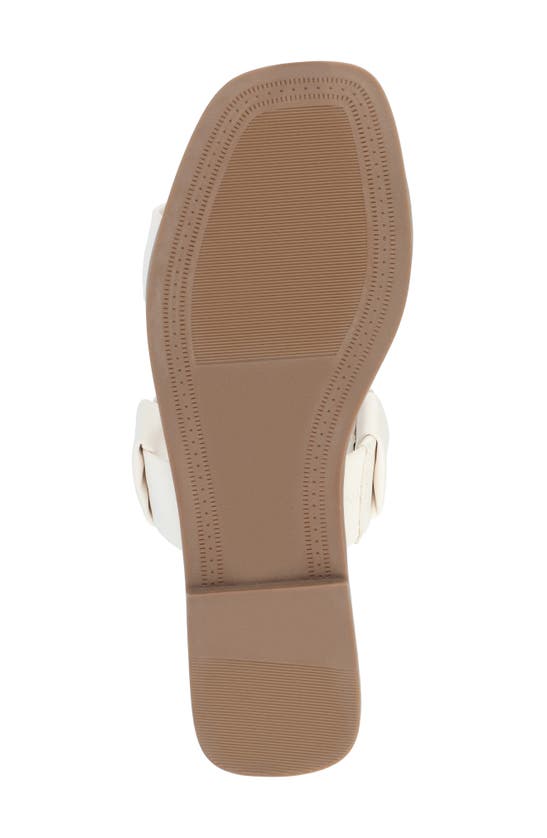 Shop Journee Collection Pegie Flat Slide Sandal In Bone
