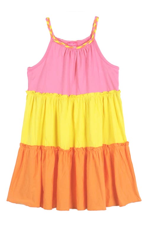 Shop Zunie Kids' Assorted 2-pack Knit Dresses In Yellow/pink