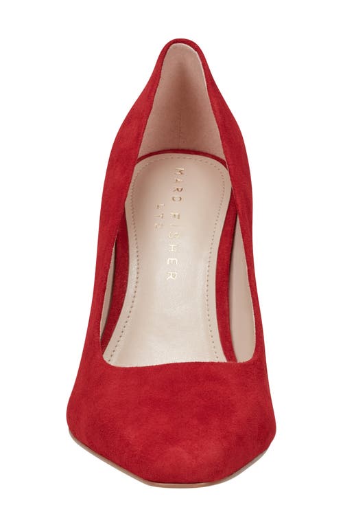 Shop Marc Fisher Ltd Yalina Pointed Toe Block Heel Pump In Medium Red