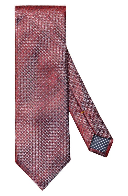 Eton Floral Medallion Silk Tie in Medium Red at Nordstrom