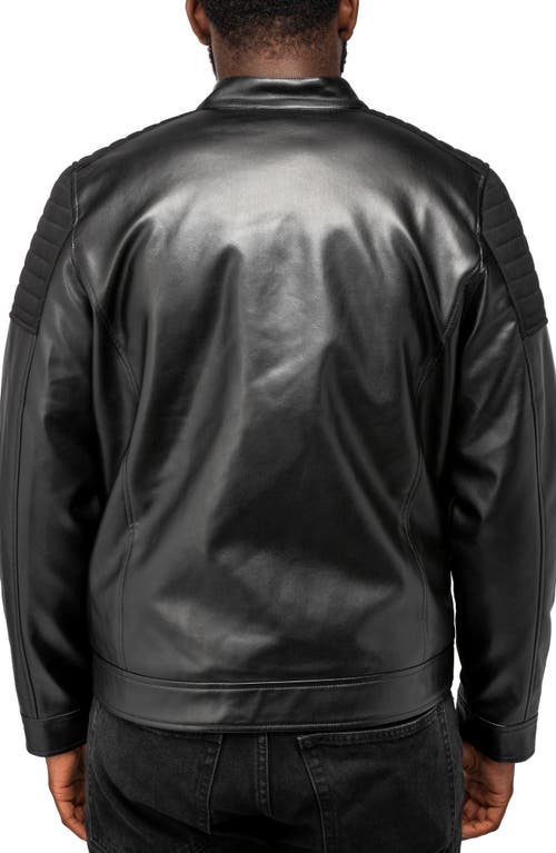 X-RAY XRAY FAUX LEATHER JACKET WITH FAUX FUR LINING 