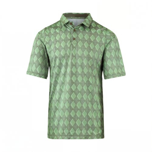 Shop Uv Skinz Short Sleeve Performance Polo In Diamond Ace