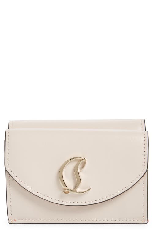 Christian Louboutin Womens Leche Loubi54 Logo-embellished Leather Wallet In 5446 Leche/gold
