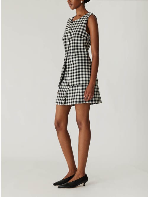 REBECCA TAYLOR REBECCA TAYLOR PHILIPPA CHECK BUTTON FRONT VEST 