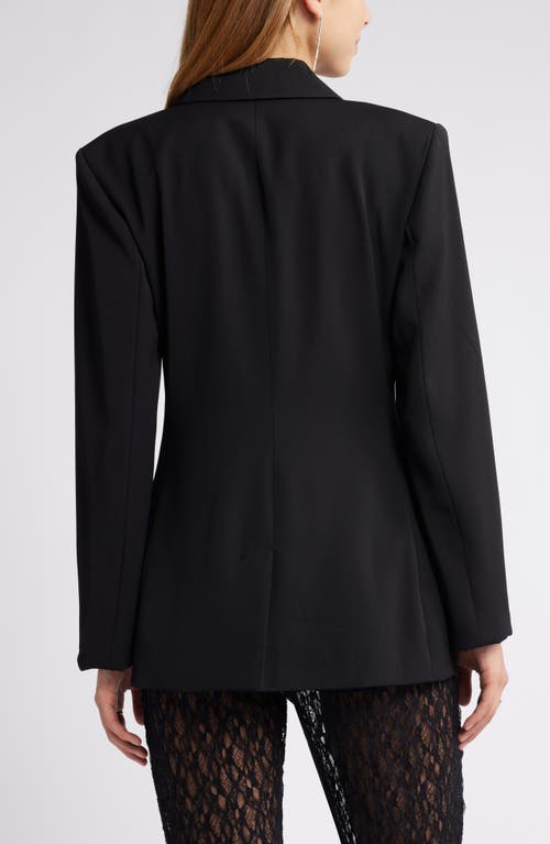 Open Edit Double Breasted Blazer In Black