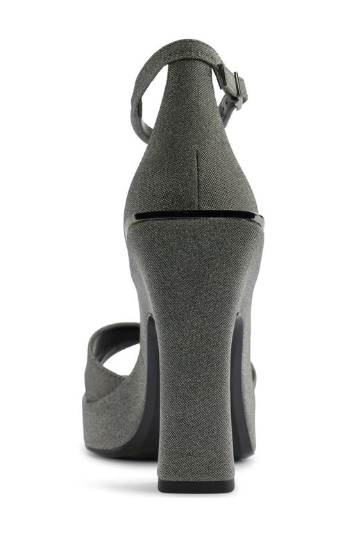 Shop Dkny Linda Ankle Strap Platform Sandal In Graphite