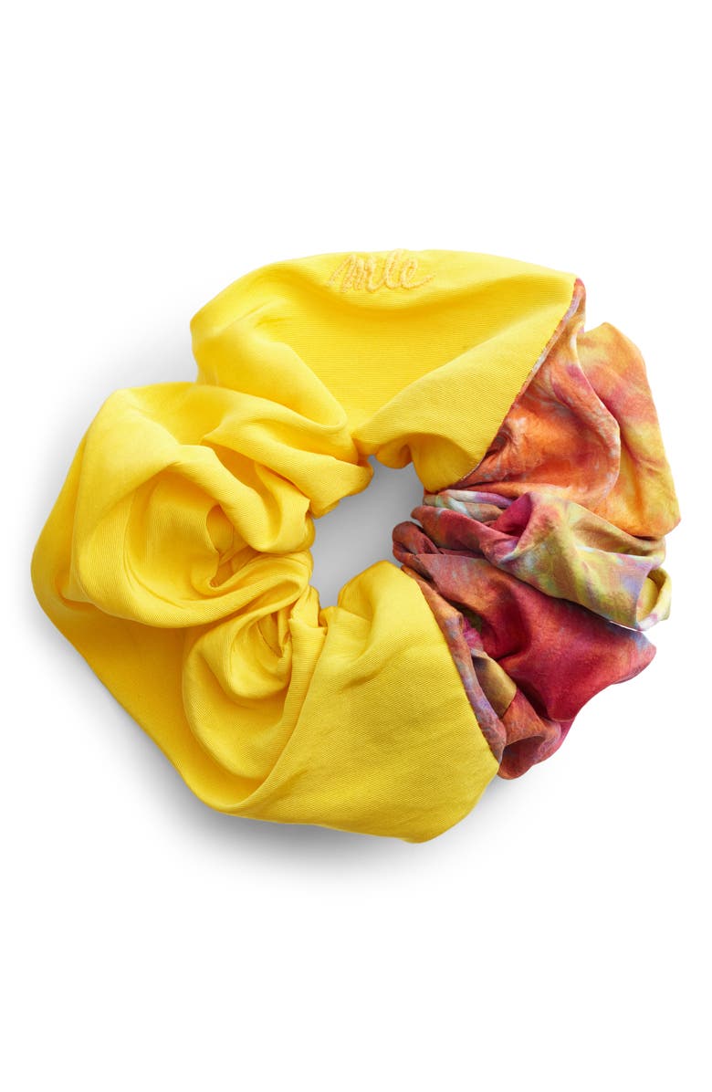 MLE Paradise Colorblock Silk Scrunchie, Main, color, TIE-DYE