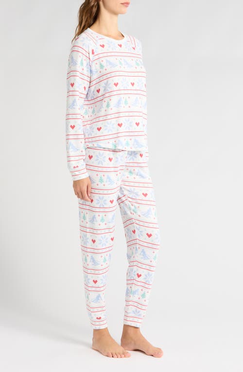 Shop Pj Salvage Aprés All Day Jersey Pajamas In Ivory