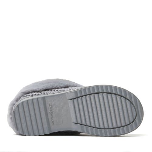 Dearfoams Hannah Festive Knit Clog Slipper In Sleet