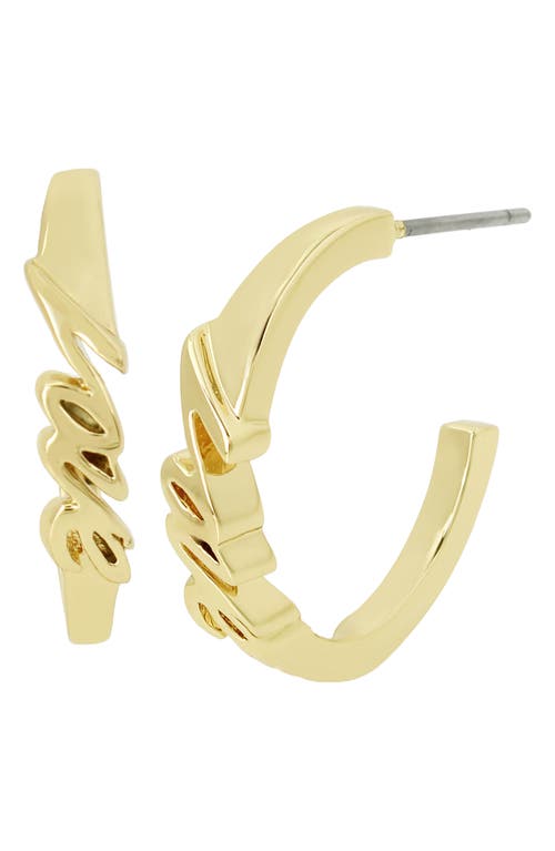 AllSaints Love Hoop Earrings in Gold