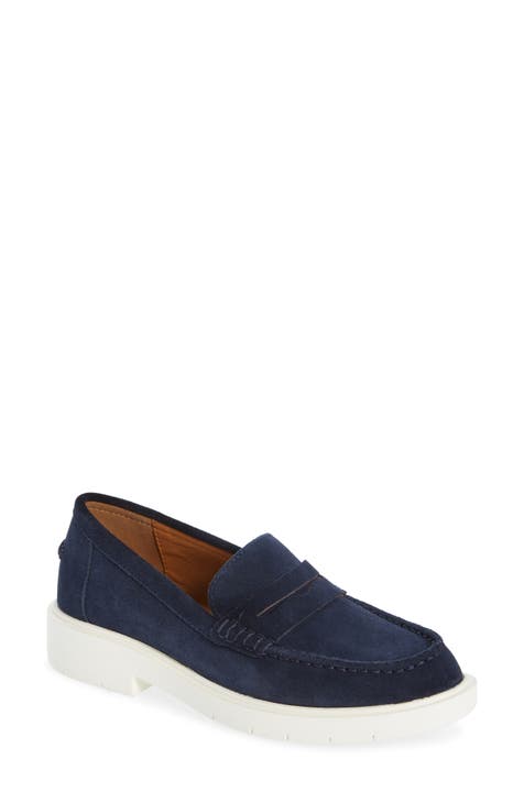 navy loafers women