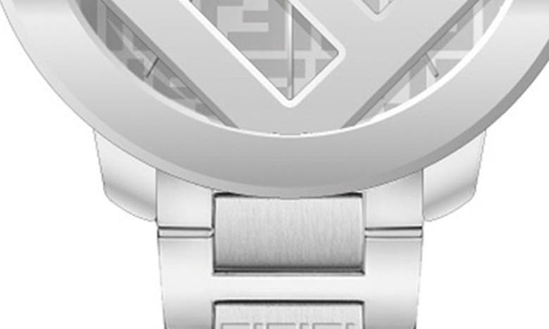 Shop Fendi F Is  Swiss Quartz Bracelet Watch, 36mm In Stainless Steel