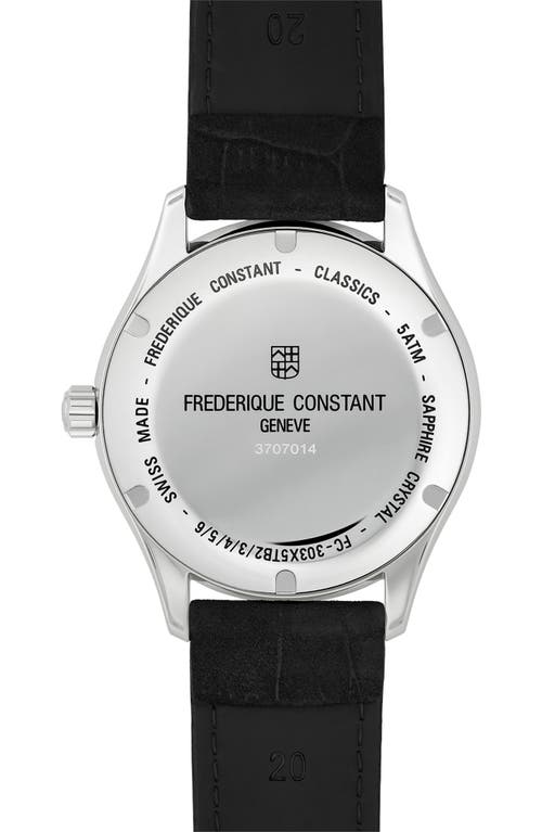 Frederique Constant Black Classics Index Automatic Watch In Silverone
