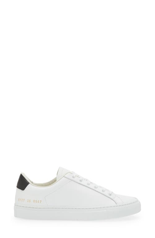 Shop Common Projects Retro Low Top Sneaker In White/black