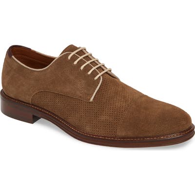 Johnston & Murphy Warner Cap Toe Derby- Brown