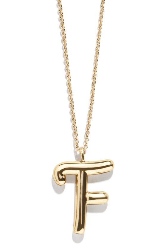 Shop Baublebar Bubble Initial Necklace In Gold F
