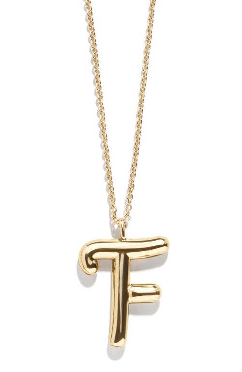 Bubble Initial Necklace in Gold F