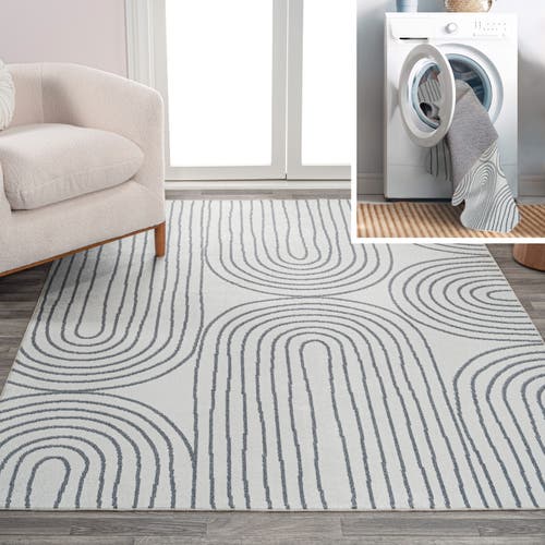 JONATHAN Y JONATHAN Y DOODLE CONTEMPORARY GLAM GEOMETRIC MACHINE-WASHABLE AREA RUG