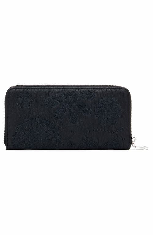 Desigual Mone Dejavu Faux Leather Wallet In Black