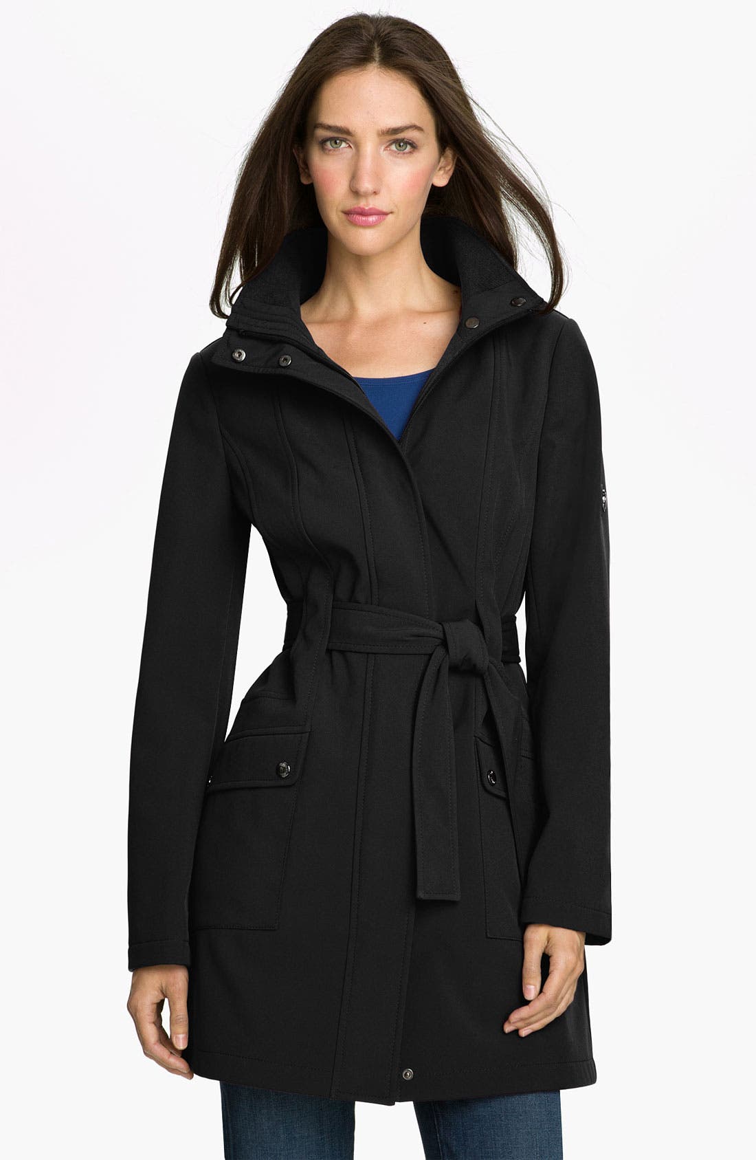 Calvin Klein Fleece Lined Coat with Detachable Hood Nordstrom