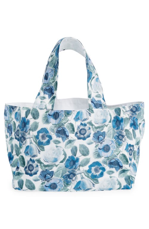 Coming Of Age X  Mini Heidi Rose Print Reversible Tote In Heidi Rose Blue
