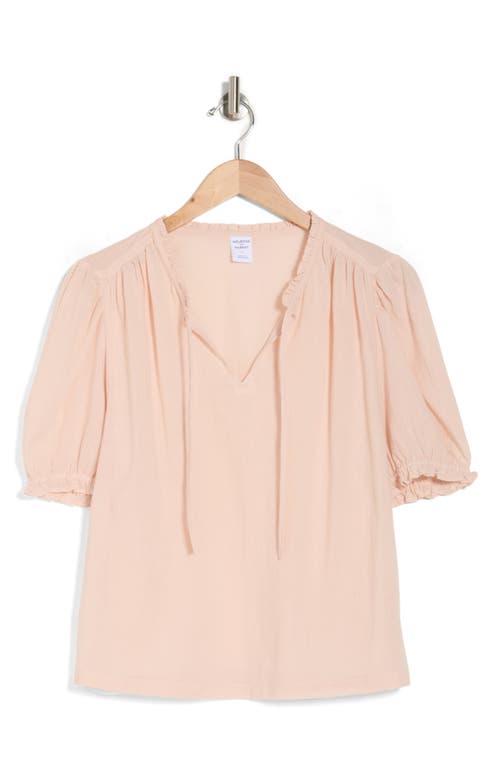 Shop Melrose And Market Flutter Sleeve Top In Pink Sepia