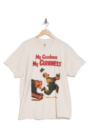 Philcos My Goodness My Guinness Cotton Graphic T-shirt In Sand Mineral