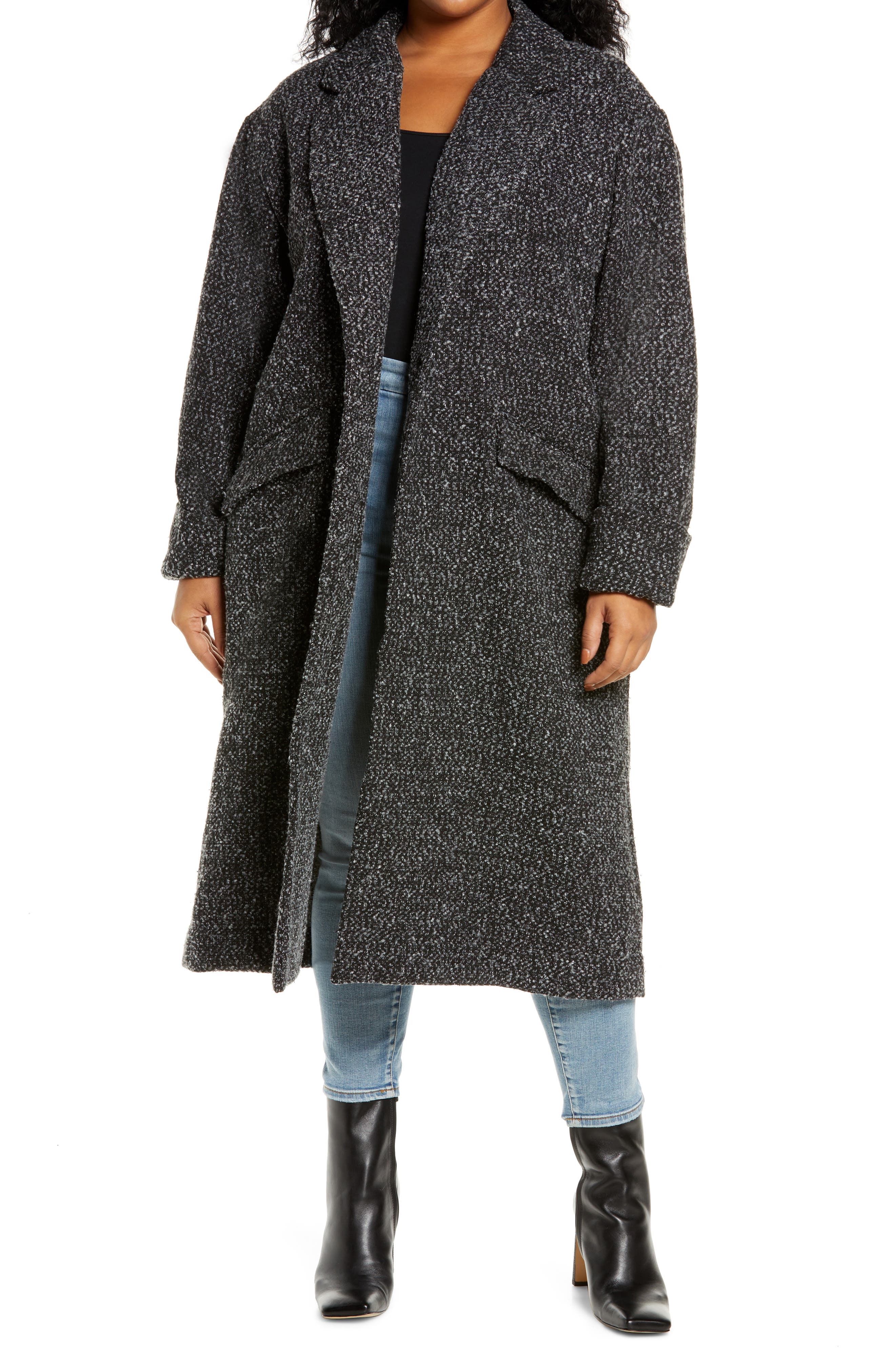 tweed oversized coat