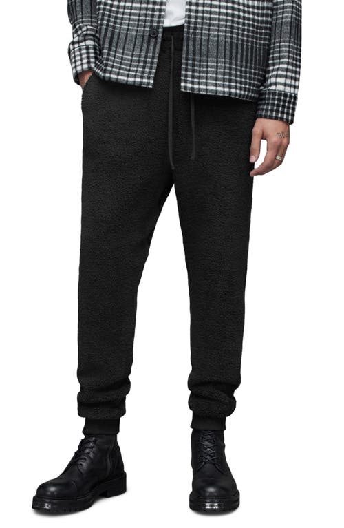 AllSaints Tomi Fleece Joggers in Jet Black