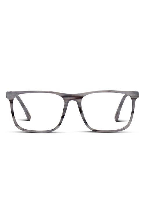 Peepers Highbrow 56mm Square Blue Light Blocking Reading Glasses in Gray Horn