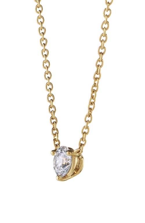 Shop Lightbox 0.50-carat Lab Grown Diamond Pendant Necklace In White/14k Yellow Gold