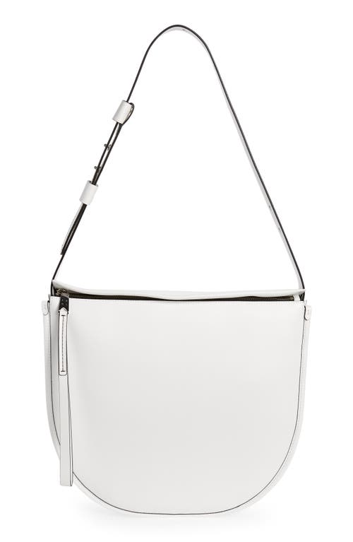 Proenza Schouler White Label Baxter Leather Hobo Bag in Optic White