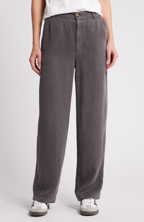 Shop Treasure & Bond Flat Front Straight Leg Pants In Grey Pavement