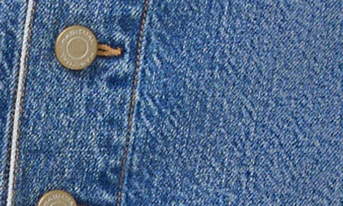 HABITUAL HABITUAL BUTTON-FRONT DENIM MINISKIRT 