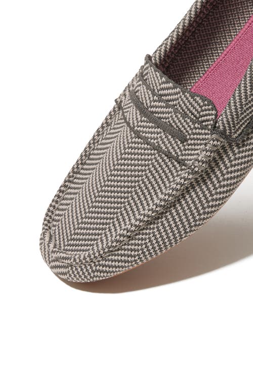 Rothys The Driver In Grey/neutral In Iron Herringbone