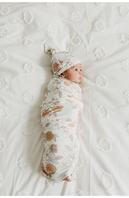 Copper Pearl Ferra Knit Swaddle Blanket In Orange