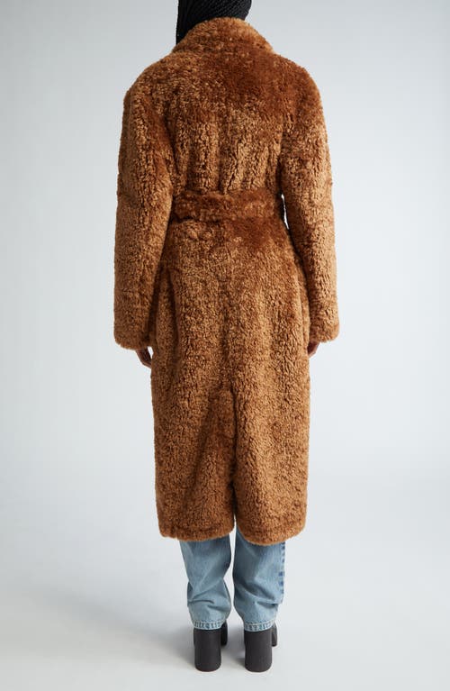 Shop Stella Mccartney Faux Fur Teddy Coat In 2574 - Ginger